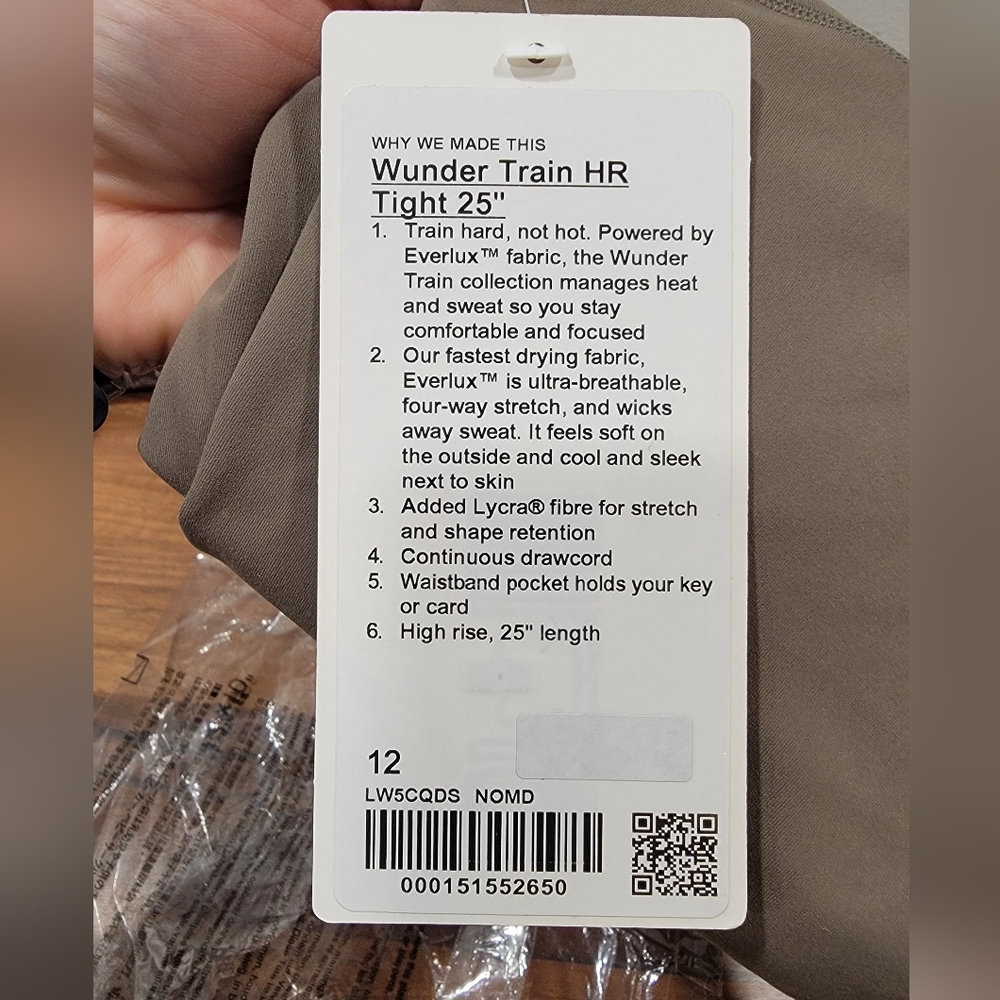 NWT Lululemon Wunder Train HR Tight 25" Size 12 - Picture 2 of 8